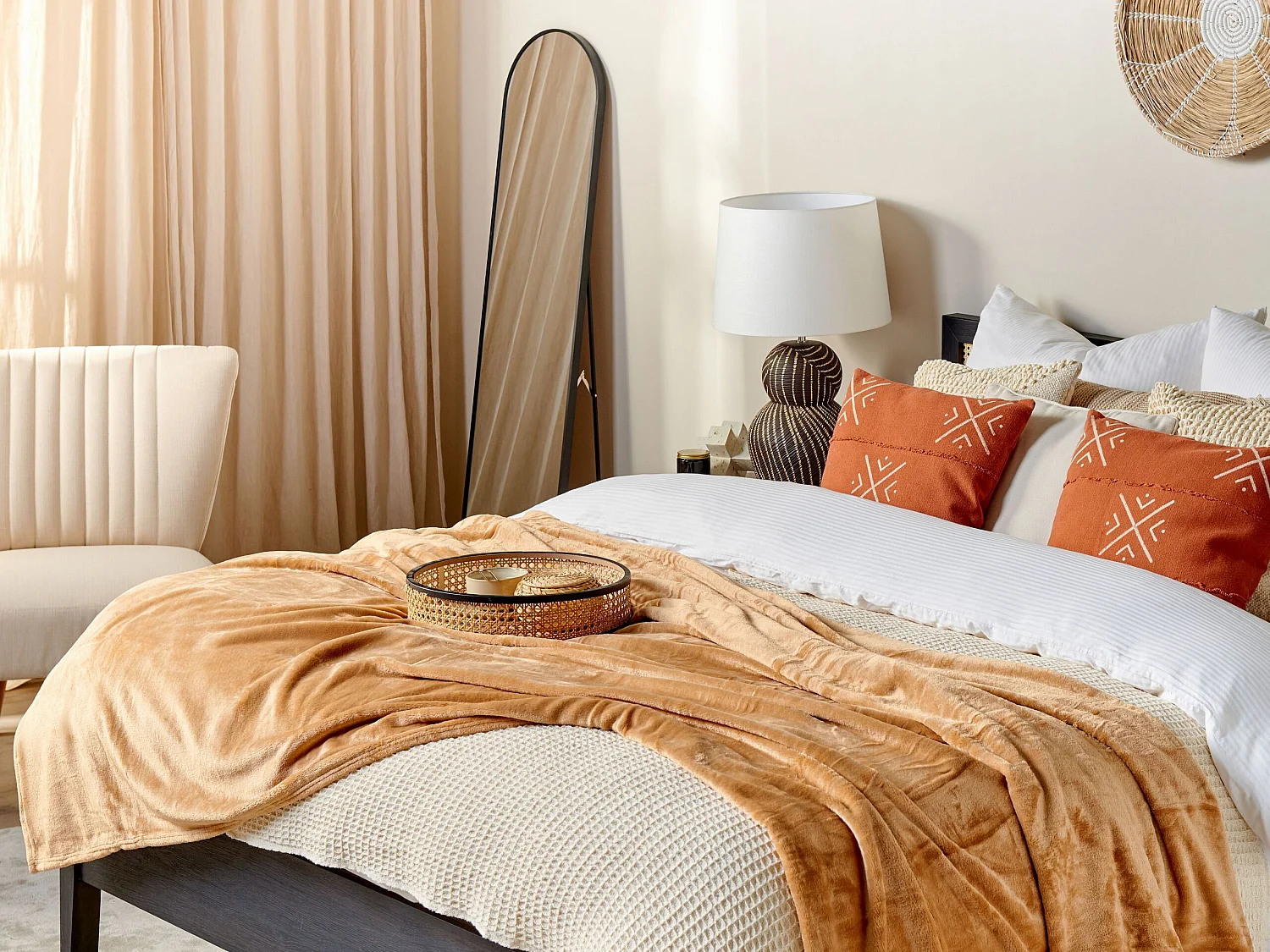 Couverture BAYBURT 200 x 220 cm Beige sable