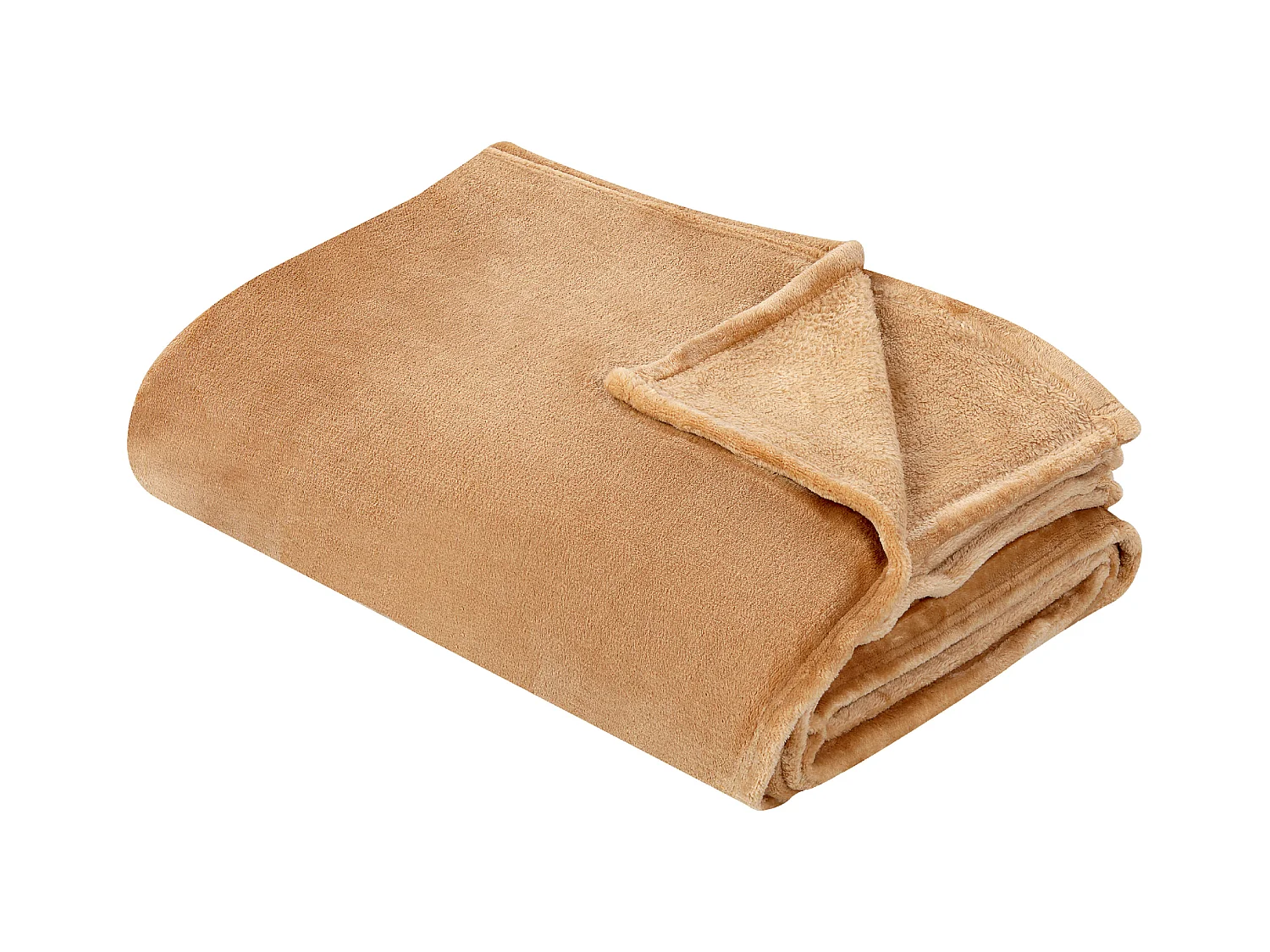 Flauschige Kuscheldecke sandbeige 200 x 220 cm Wohndecke Überwurf Modern Bayburt