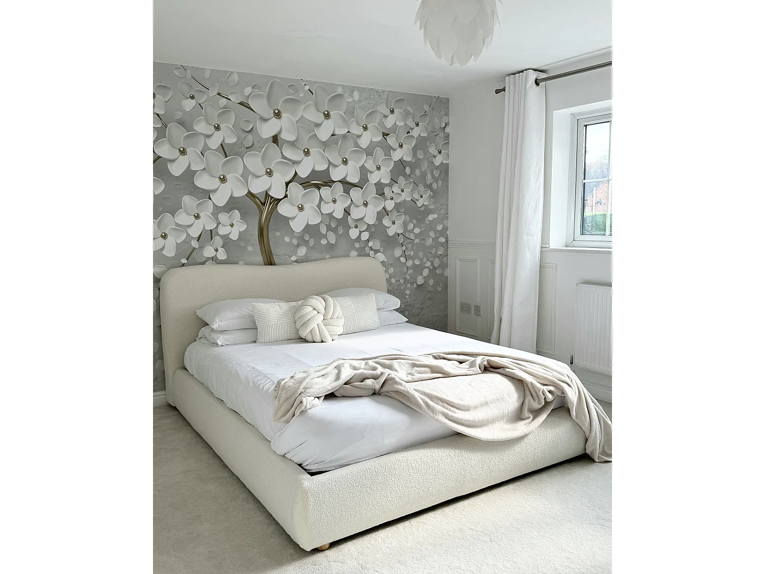 Kuscheldecke BAYBURT 200 x 220 cm Cremeweiss
