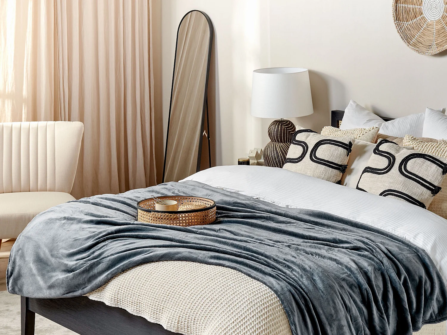 Couverture BAYBURT 150 x 200 cm Gris