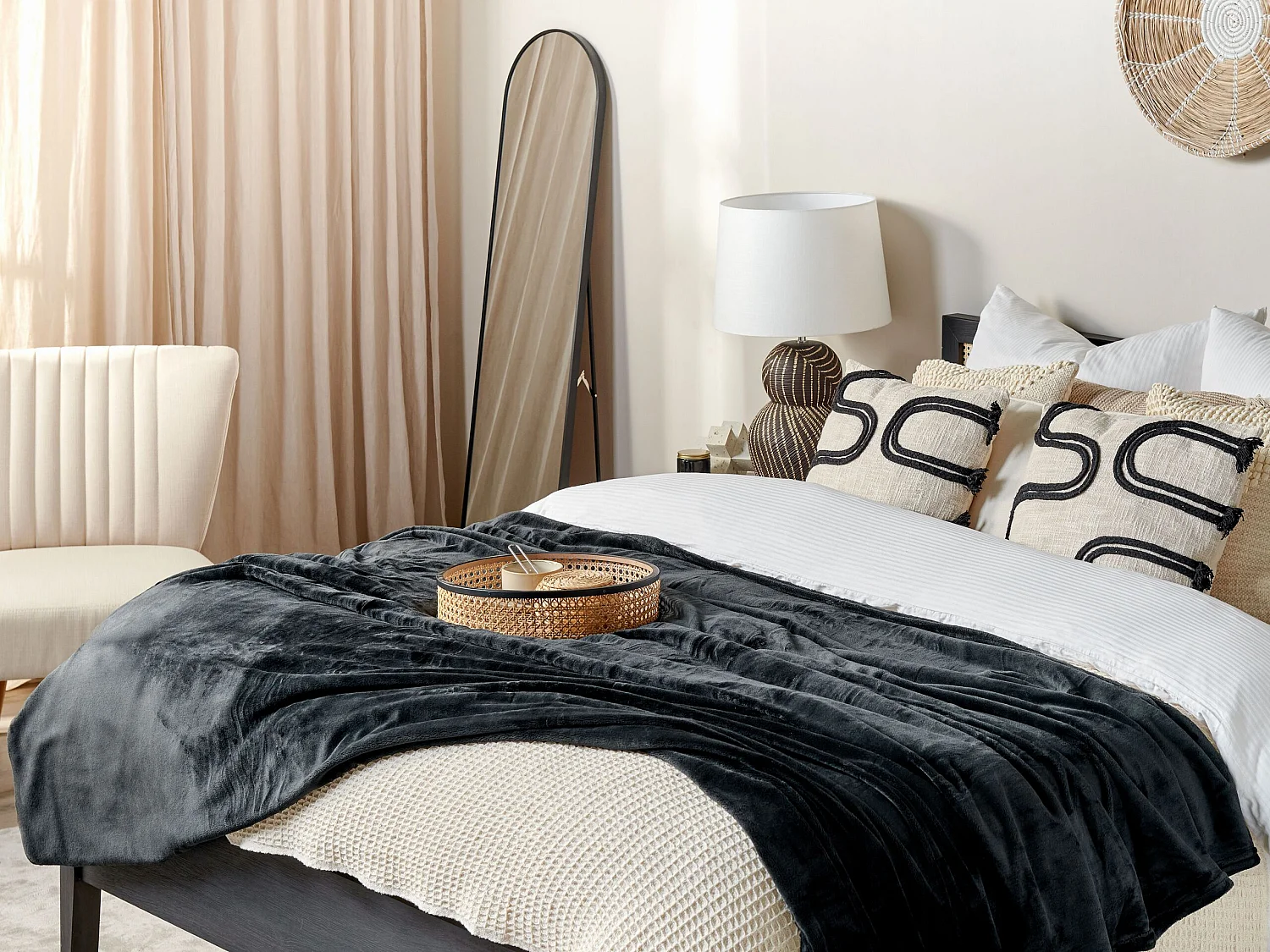 Coperta BAYBURT 200 x 220 cm Nero