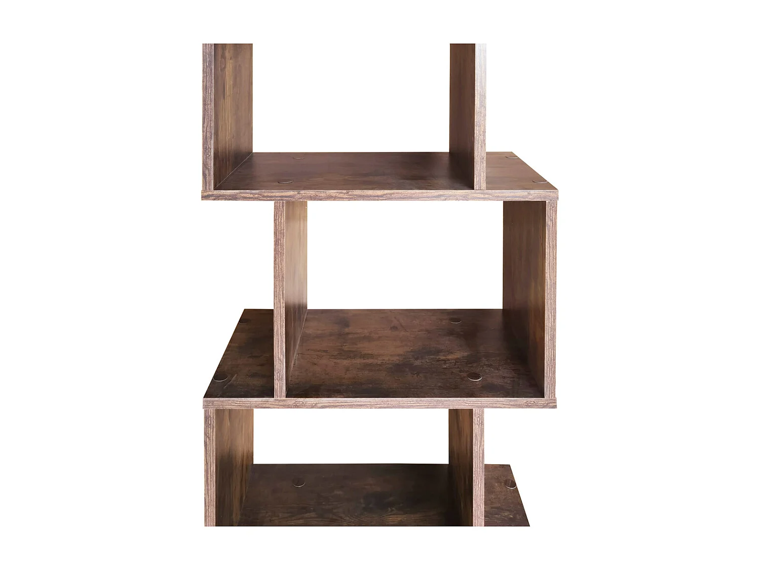 Bibliothèque zigzag - 5 niveaux - effet bois vintage - Kaliopsi