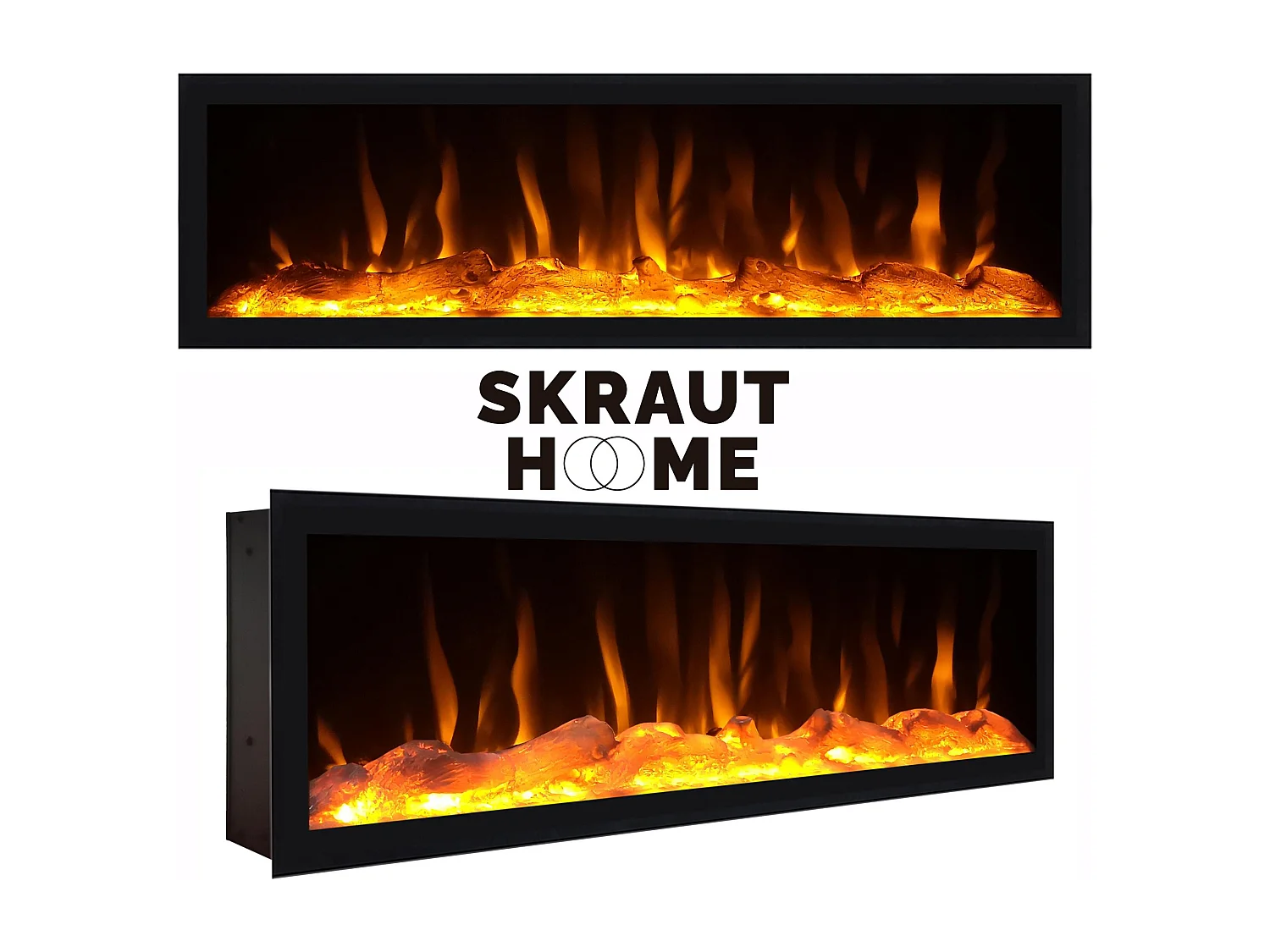 Boekenkast, Boekenplank, 110x25x186cm, Woonkamer, Eetkamer, Bureau, Elektrische haard, Eiken/Zwart