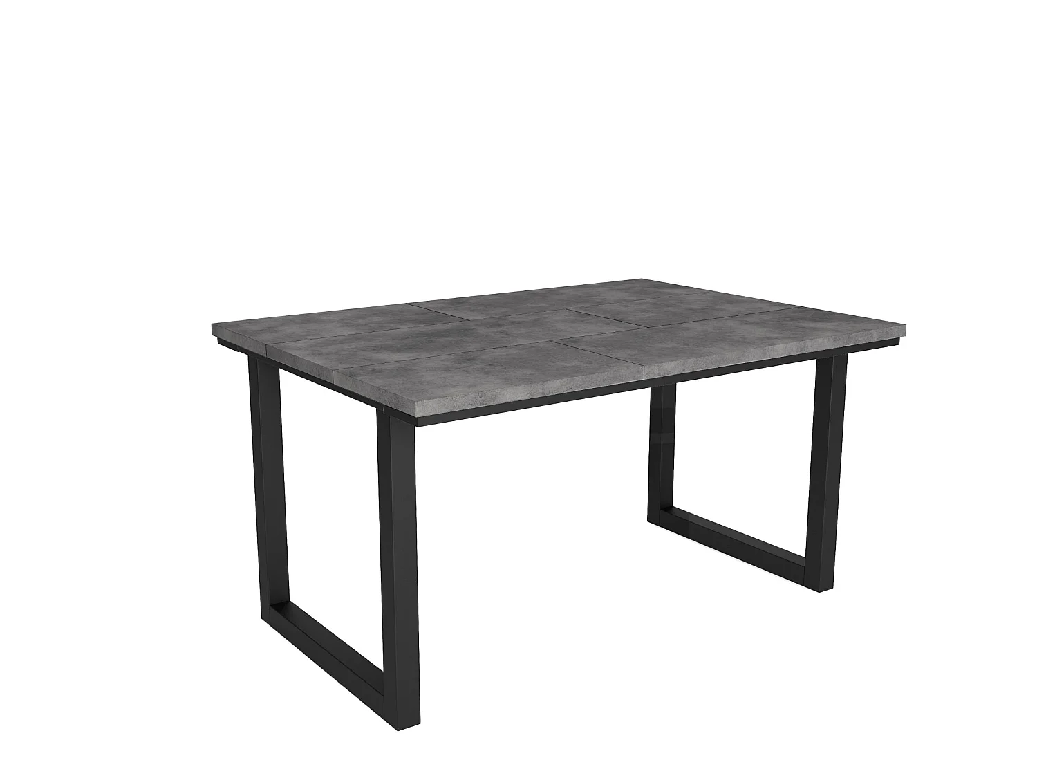 Mesa Sala de Jantar, 140x90x75cm, Para 6 pessoas, Pés de madeira, Cimento