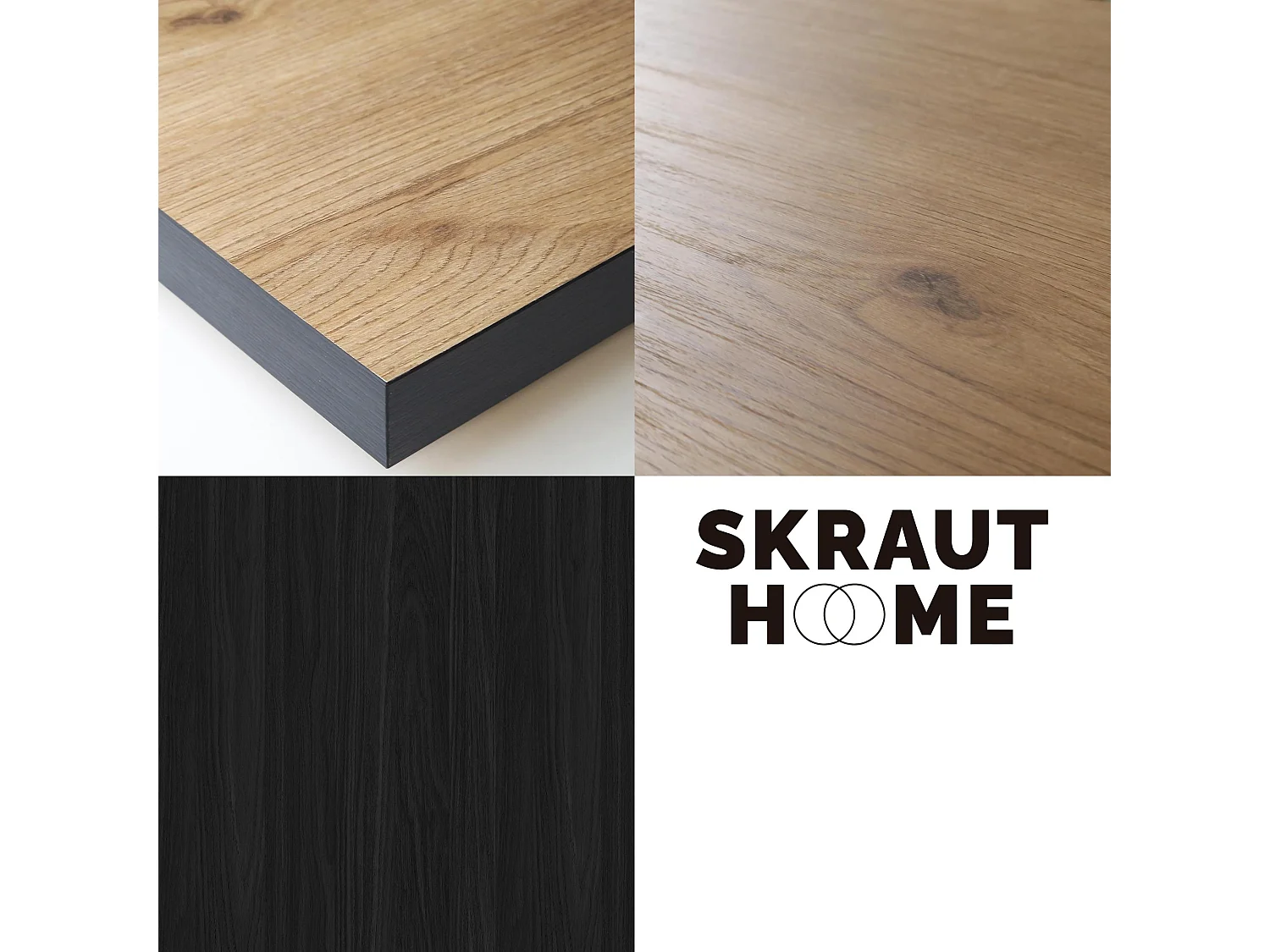 Woonkamermeubelset, Tafel 200 Front Zwart Tafelpoten U 10 gasten, TV Kast140, Sideboard / Buffetkast 140, Eiken, Zwart, Industriële