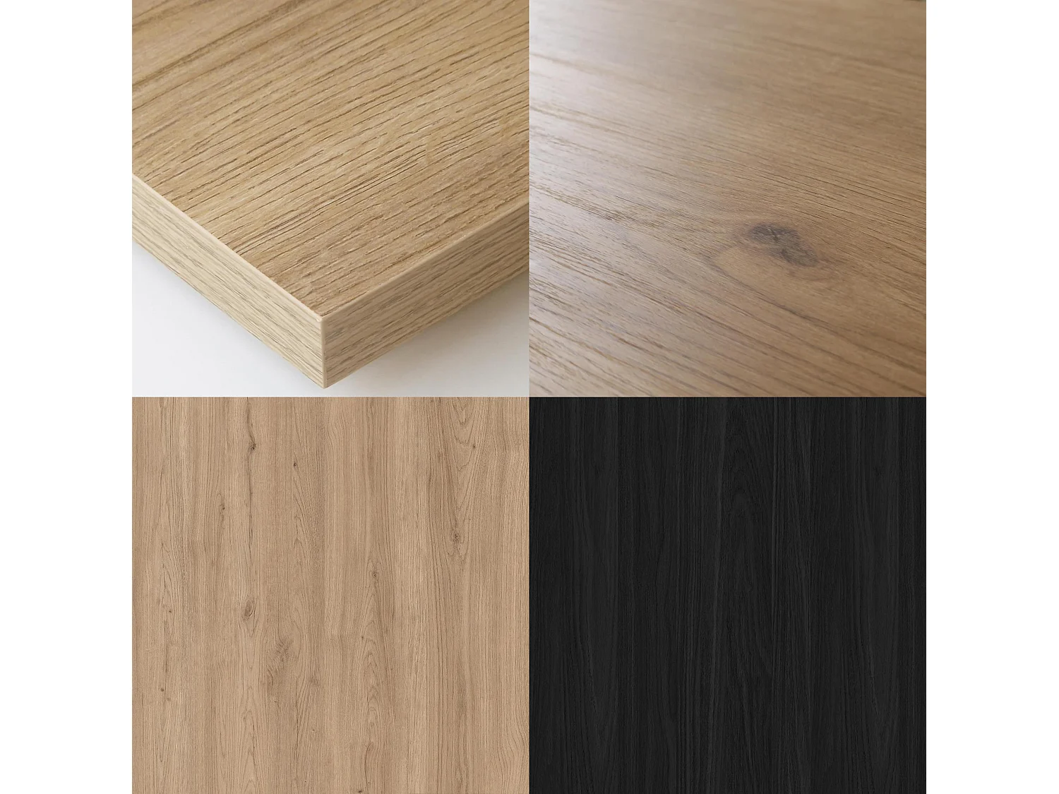 Set di mobili per il soggiorno, Tavolo 170 piedi U 8 commensali, Mobile TV 120, Madia / Credenza 140, Rovere e Nero, Industriale