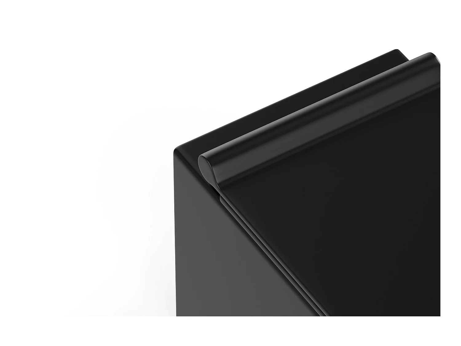 Inodoro flotante de cerámica negro mate con opción de marco de soporte y placa de descarga redonda - CLEMONA