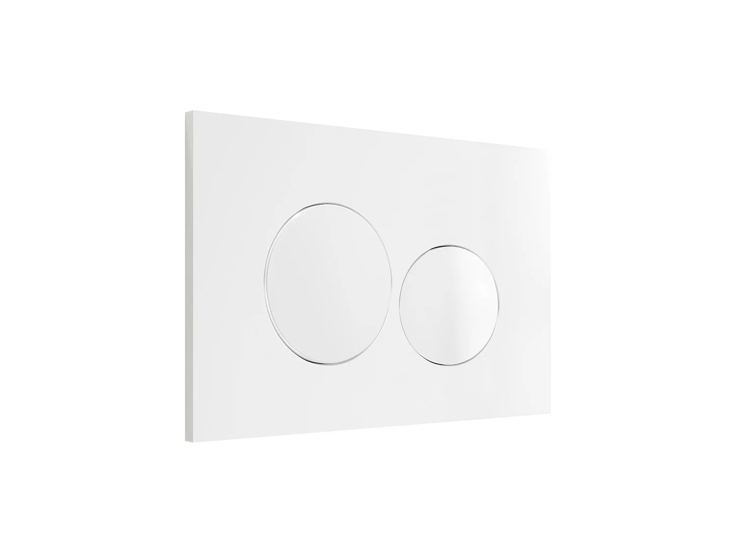 Pack WC suspendu blanc avec bâti-support et plaque de déclenchement blanche ronde - CLEMONA
