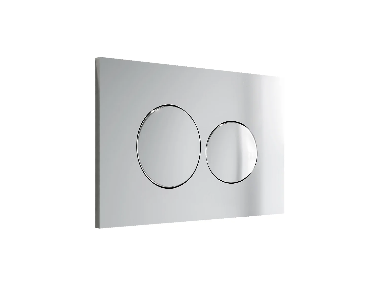 Sparset - Weißes Wand-WC mit Trägergestell & Runder, chromfarbener Betätigungsplatte - CLEMONA