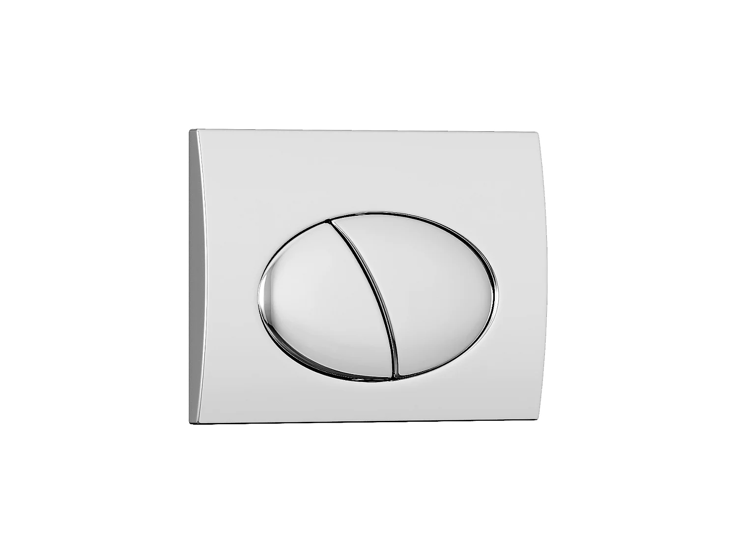 Sparset - Weißes Wand-WC mit Trägergestell & Ovaler, chromfarbener Betätigungsplatte - CLEMONA