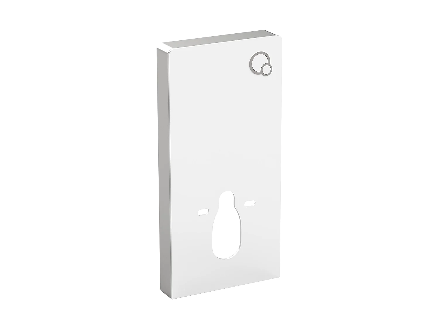 Pack WC suspendu blanc avec bâti-support décoratif - CLEMONA