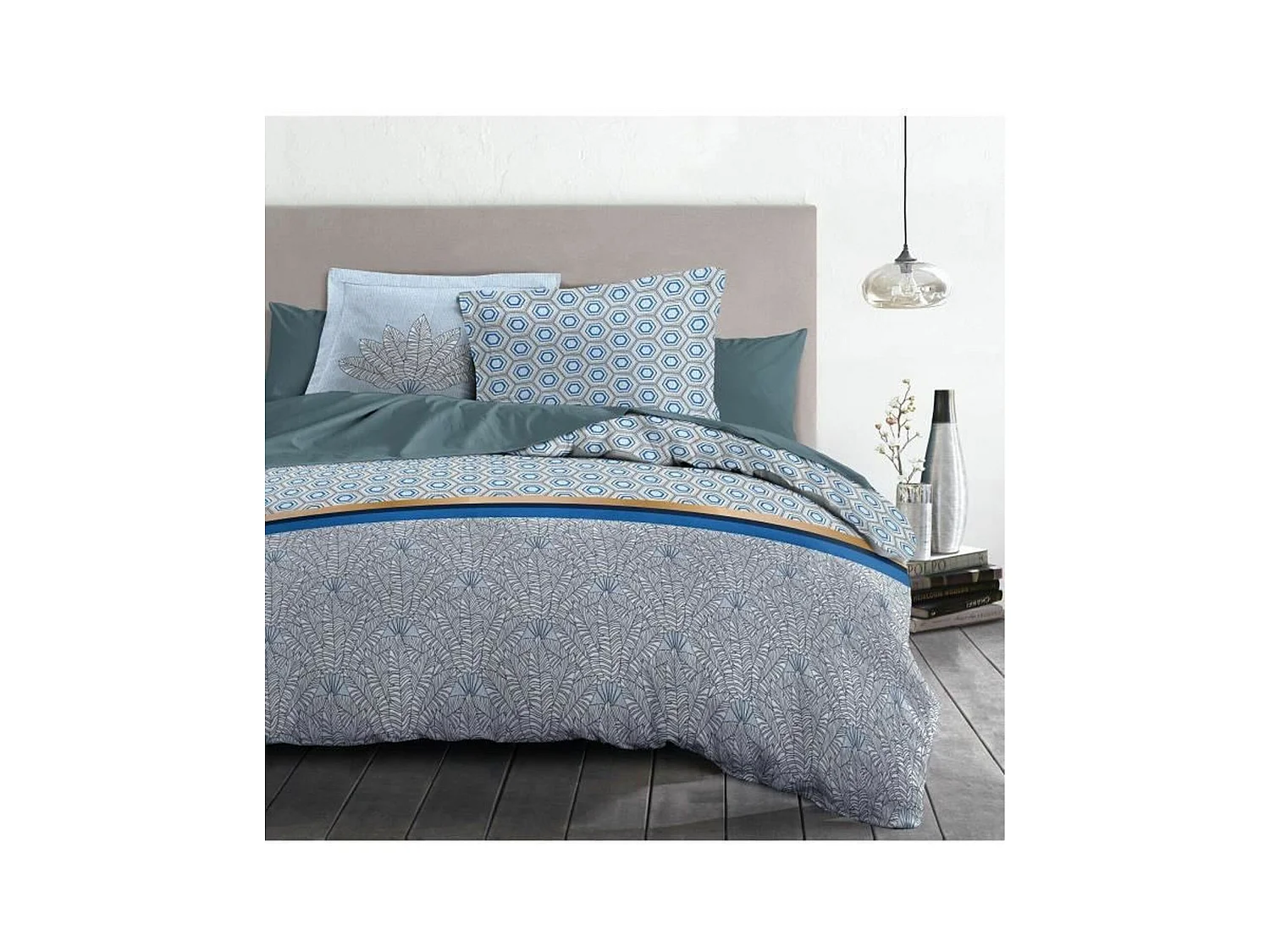 Dekbedovertrekset 220 x 240 cm: Dekbedovertrek + 2 kussenslopen - 100% Katoen - Blauw