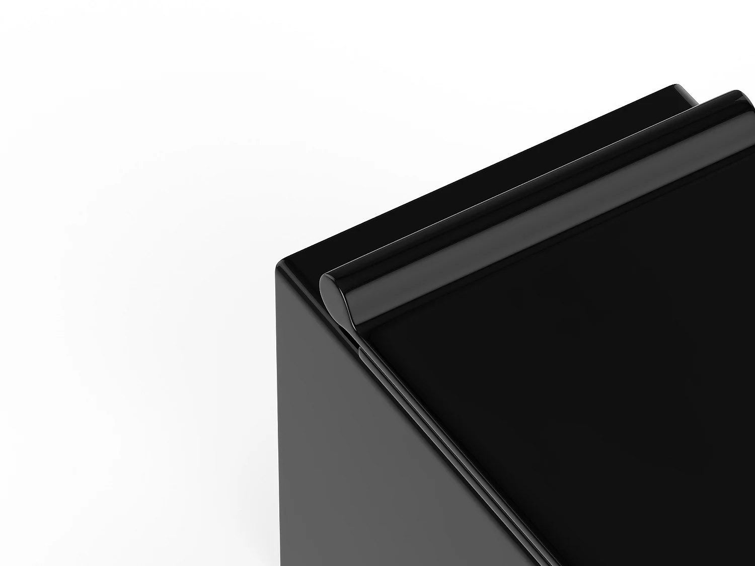 Pack WC suspendu en céramique noir brillant avec bâti-support décoratif - CLEMONA