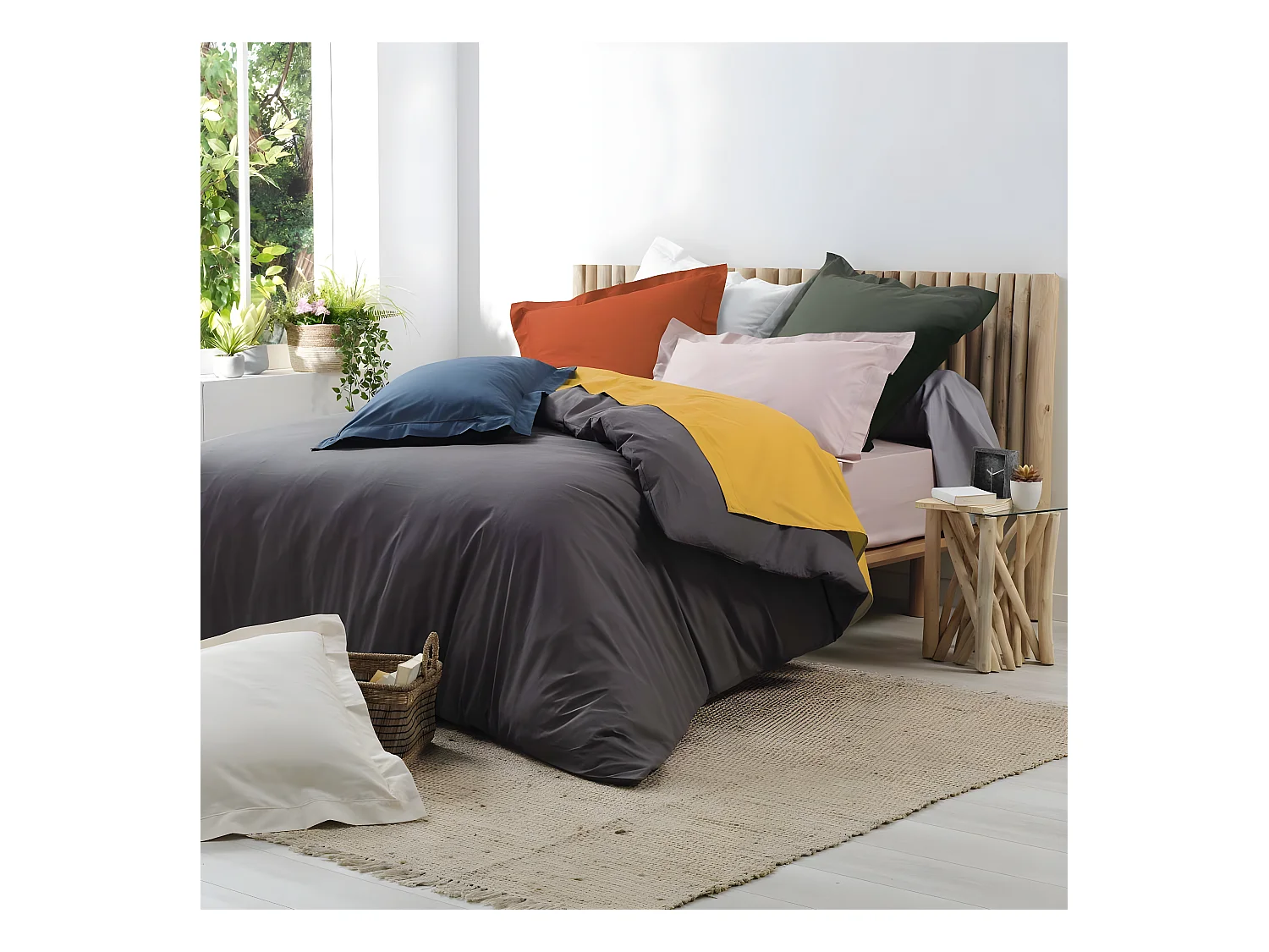 Taie d'Oreiller "Percaline" 50x70cm Ocre