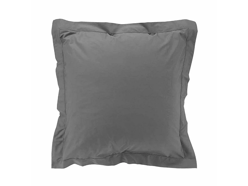 Taie d'Oreiller "Percaline" 63x63cm Anthracite