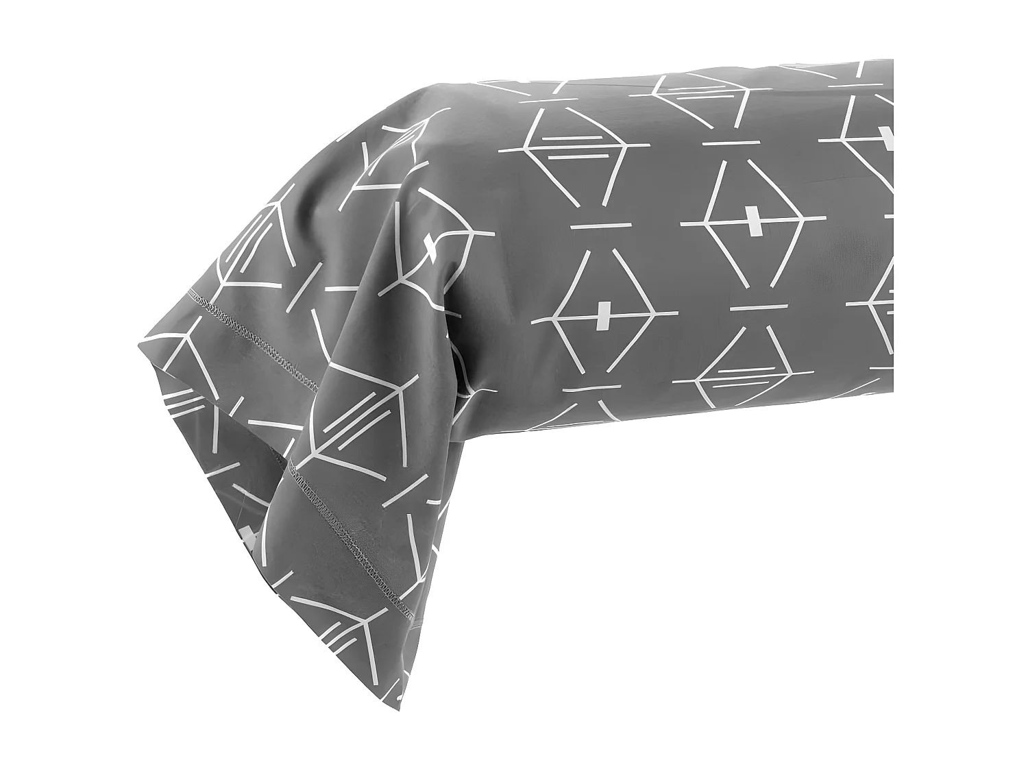 Taie de Traversin "Aristide" 85x185cm Anthracite