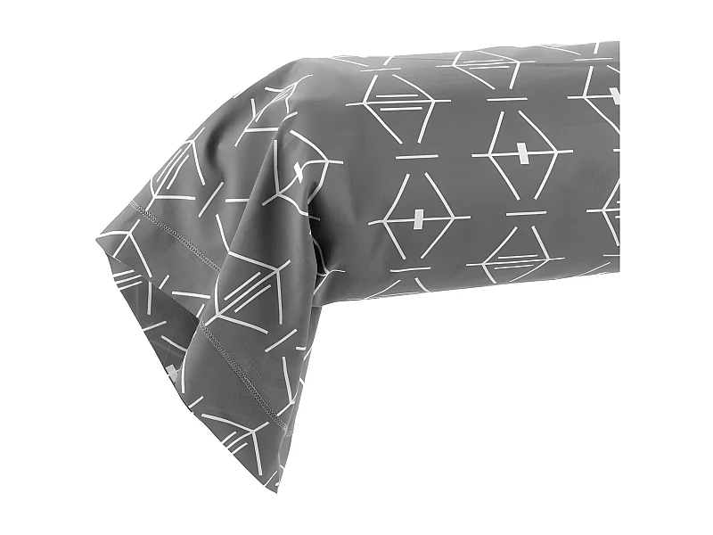 Taie de Traversin "Aristide" 85x185cm Anthracite