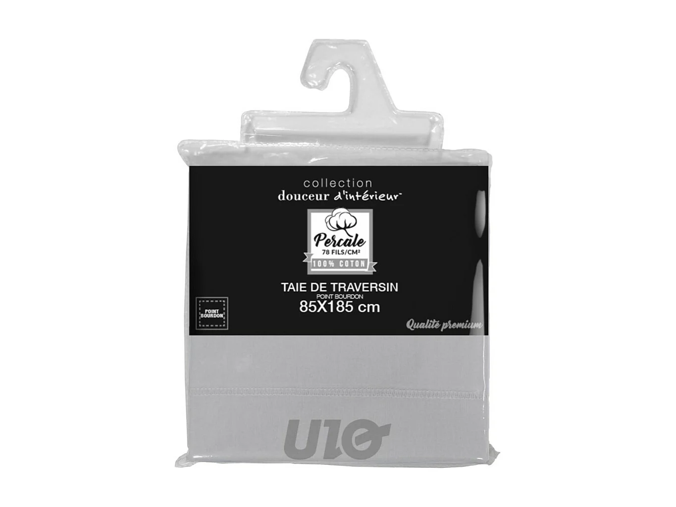 Taie de Traversin "Percaline" 85x185cm Gris
