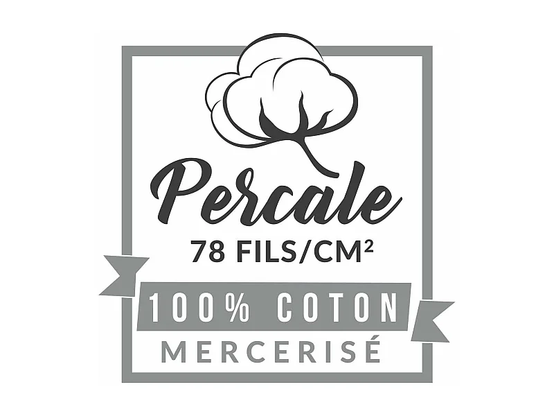 Taie de Traversin "Percaline" 85x185cm Bleu