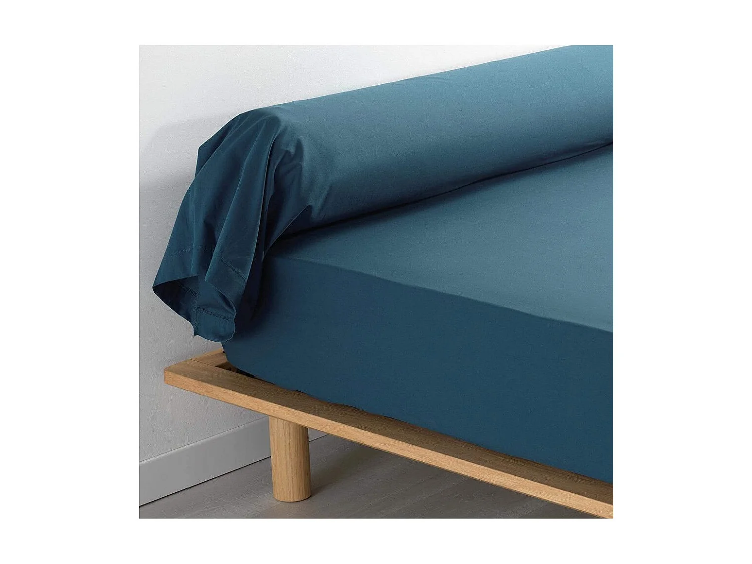 Taie de Traversin "Percaline" 85x185cm Bleu