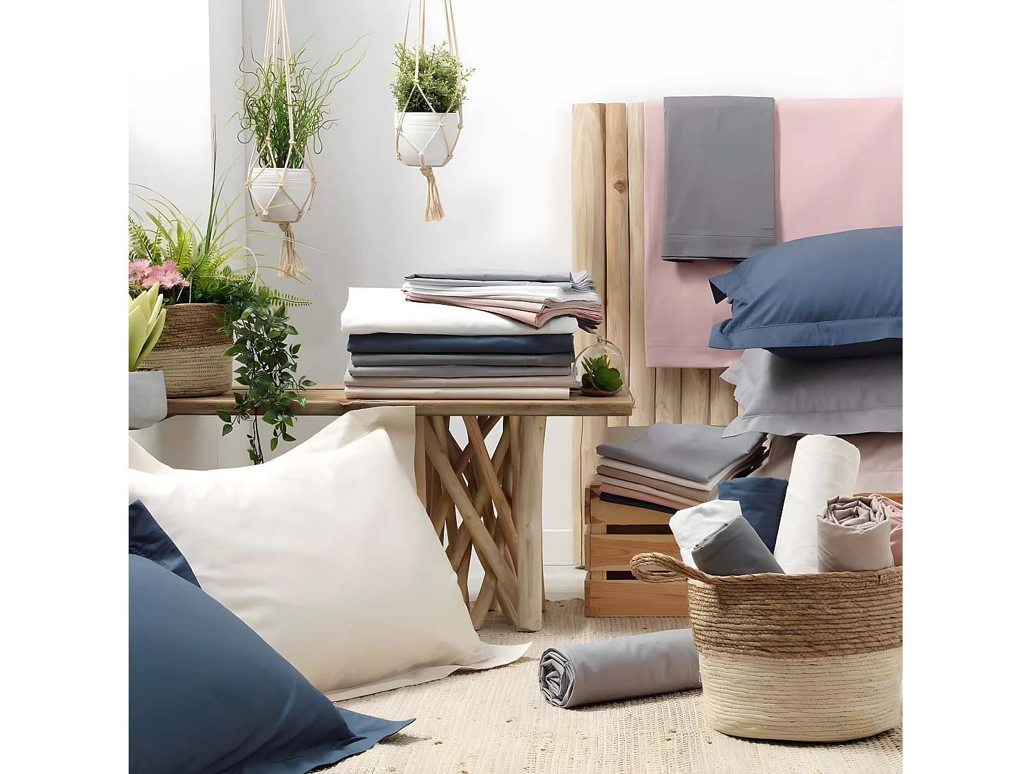 Taie de Traversin "Percaline" 85x185cm Blanc