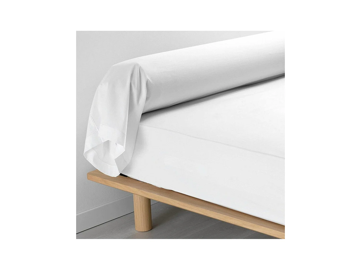 Taie de Traversin "Percaline" 85x185cm Blanc