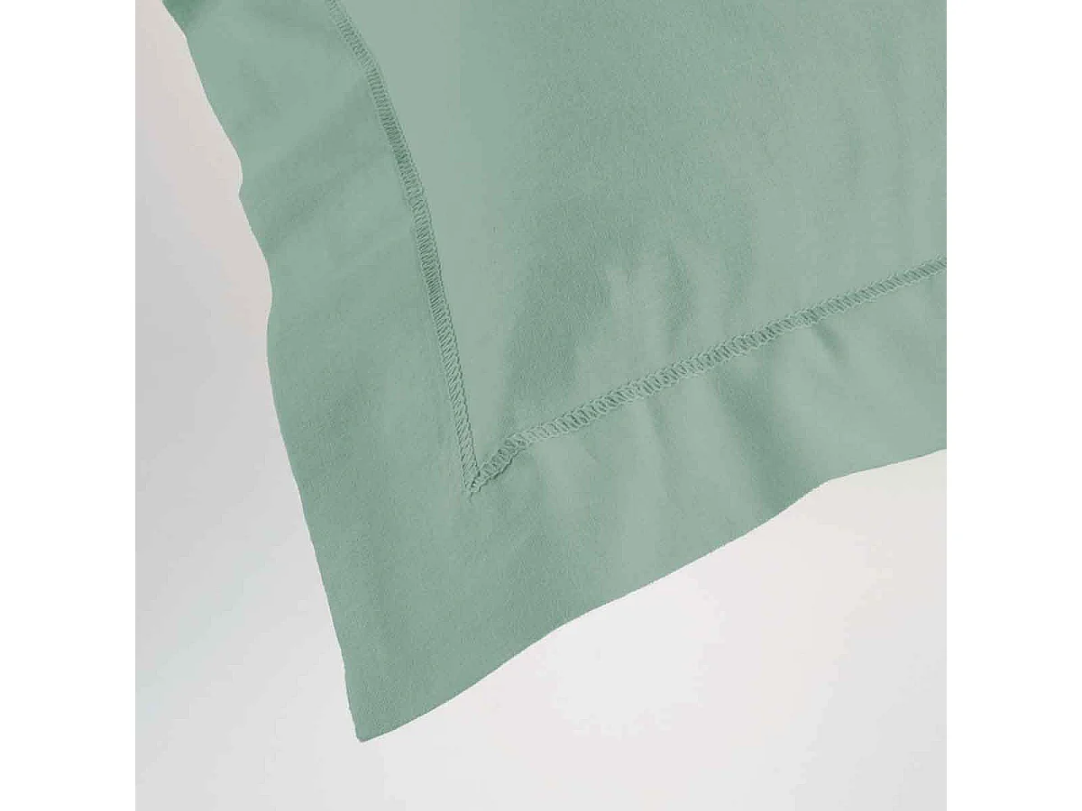 Taie d'Oreiller en Coton Bio "Biolina" 63x63cm Sauge