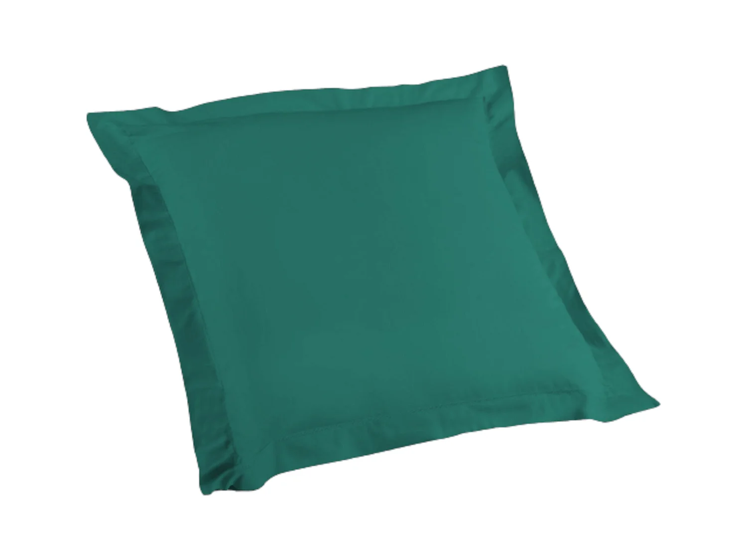 Taie d'Oreiller en Coton Bio "Biolina" 63x63cm Émeraude