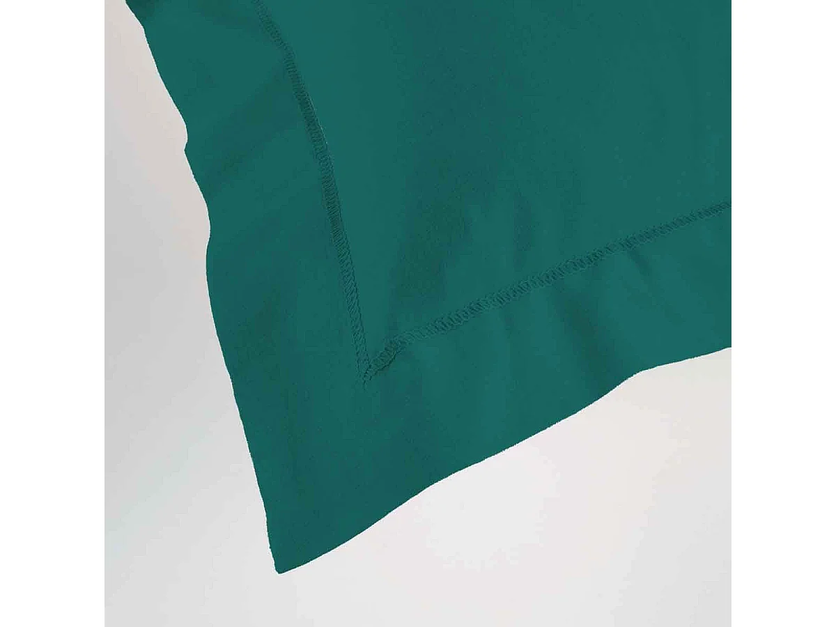 Taie d'Oreiller en Coton Bio "Biolina" 63x63cm Émeraude