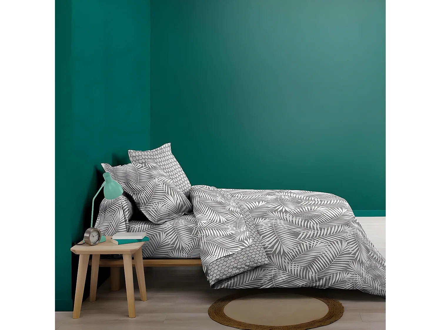 Taie d'Oreiller en Coton "Botania" 63x63cm Gris