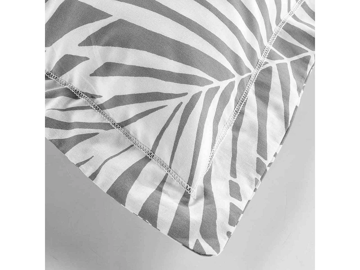 Taie d'Oreiller en Coton "Botania" 63x63cm Gris