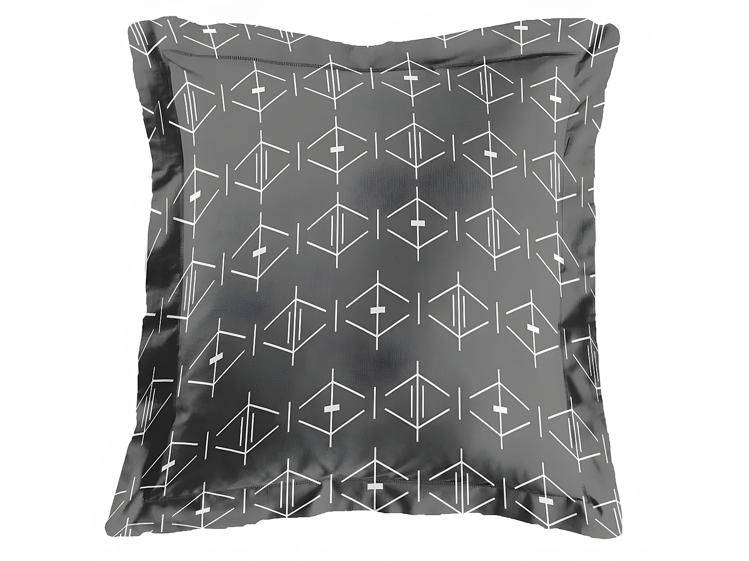 Taie d'Oreiller en Coton "Aristide" 63x63cm Anthracite