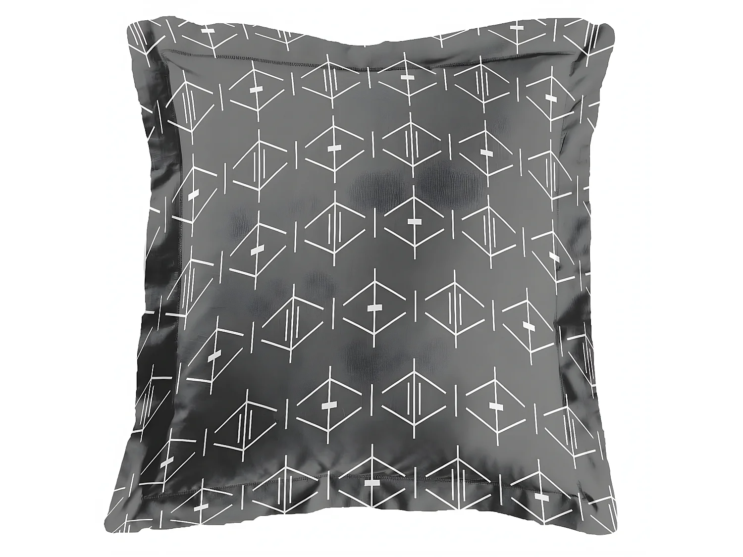 Taie d'Oreiller en Coton "Aristide" 63x63cm Anthracite