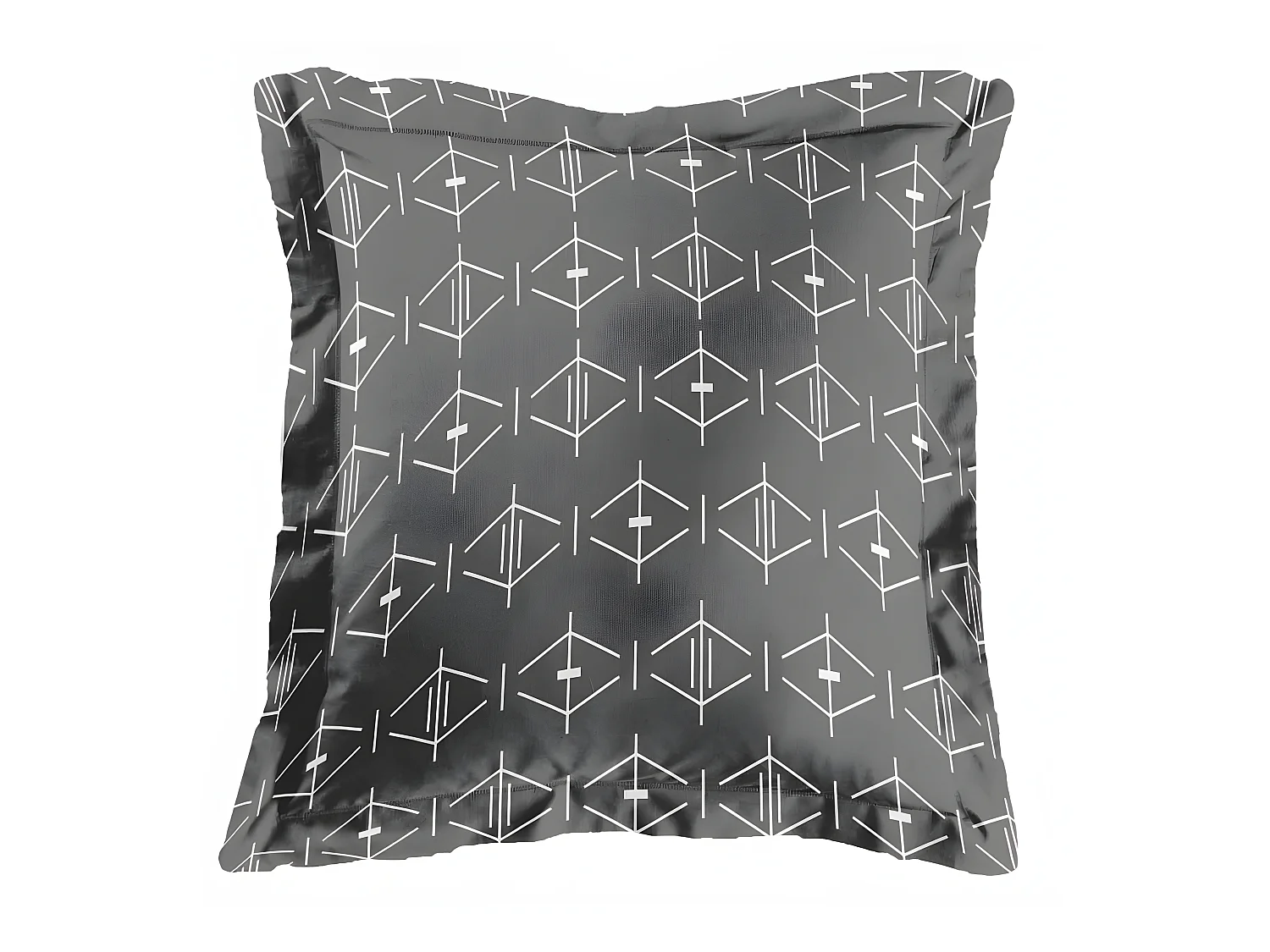 Taie d'Oreiller en Coton "Aristide" 63x63cm Anthracite
