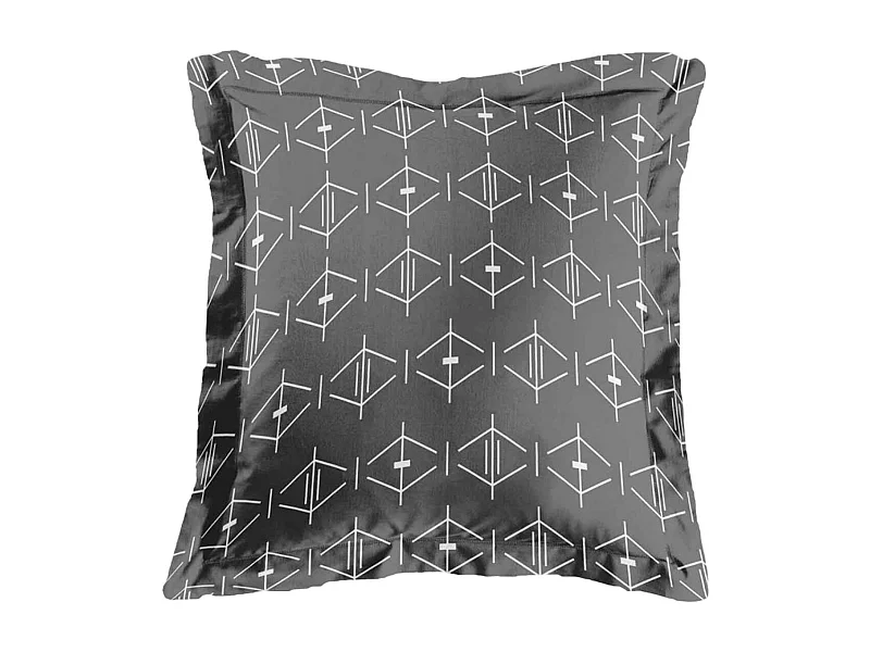 Taie d'Oreiller en Coton "Aristide" 63x63cm Anthracite