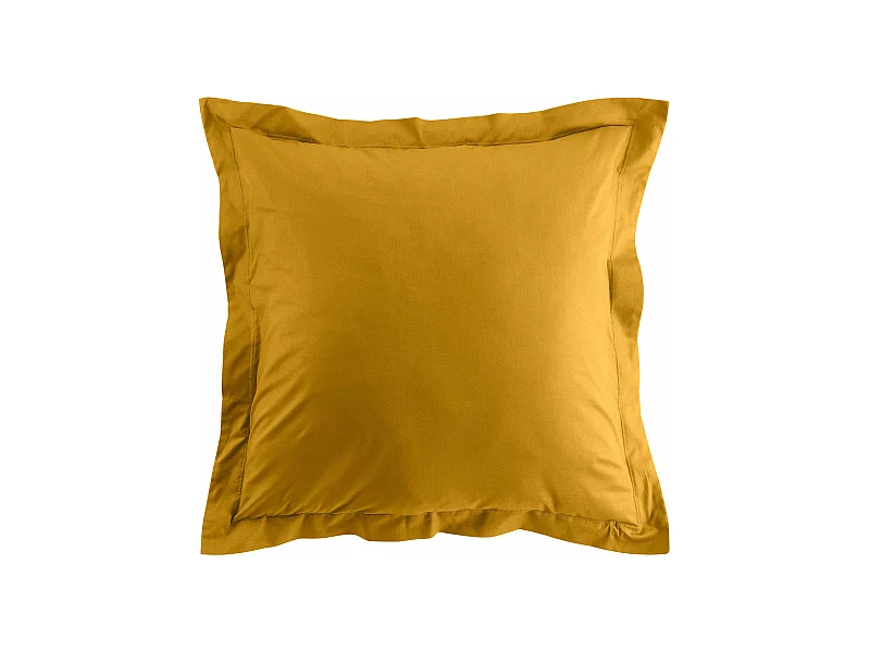 Taie d'Oreiller en Coton Bio "Biolina" 63x63cm Ocre