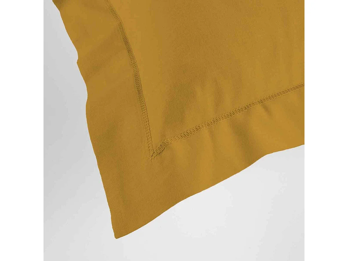 Taie d'Oreiller en Coton Bio "Biolina" 63x63cm Ocre