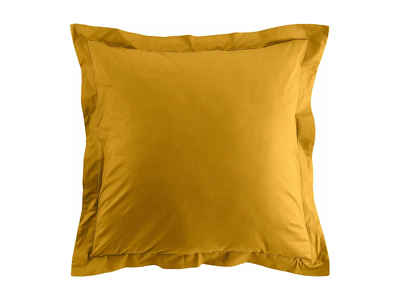 Taie d'Oreiller en Coton Bio "Biolina" 63x63cm Ocre