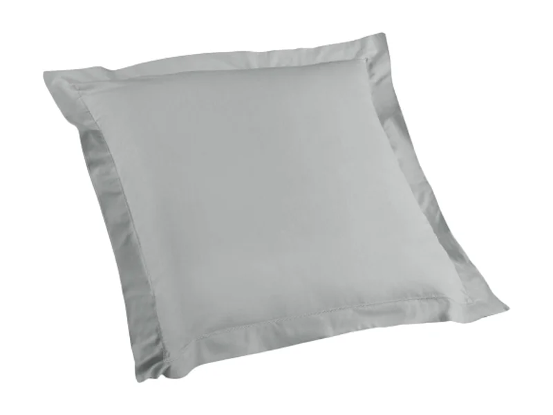 Taie d'Oreiller en Coton Bio "Biolina" 63x63cm Gris