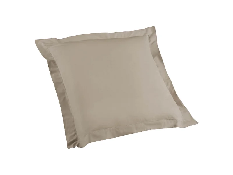 Taie d'Oreiller en Coton Bio "Biolina" 63x63cm Taupe