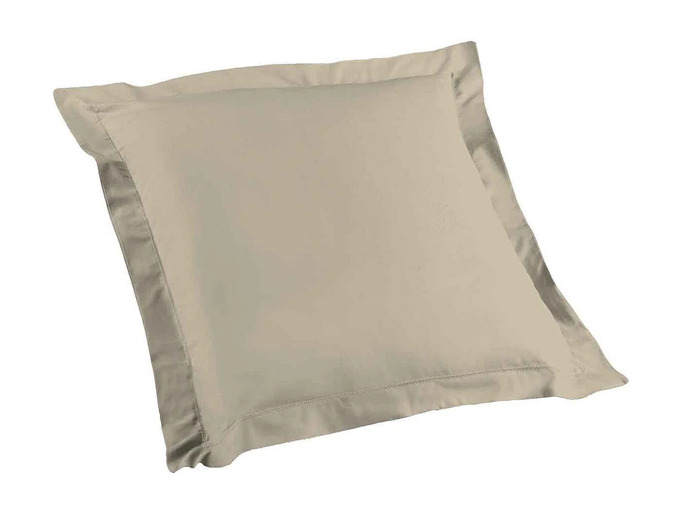 Taie d'Oreiller en Coton Bio "Biolina" 63x63cm Taupe
