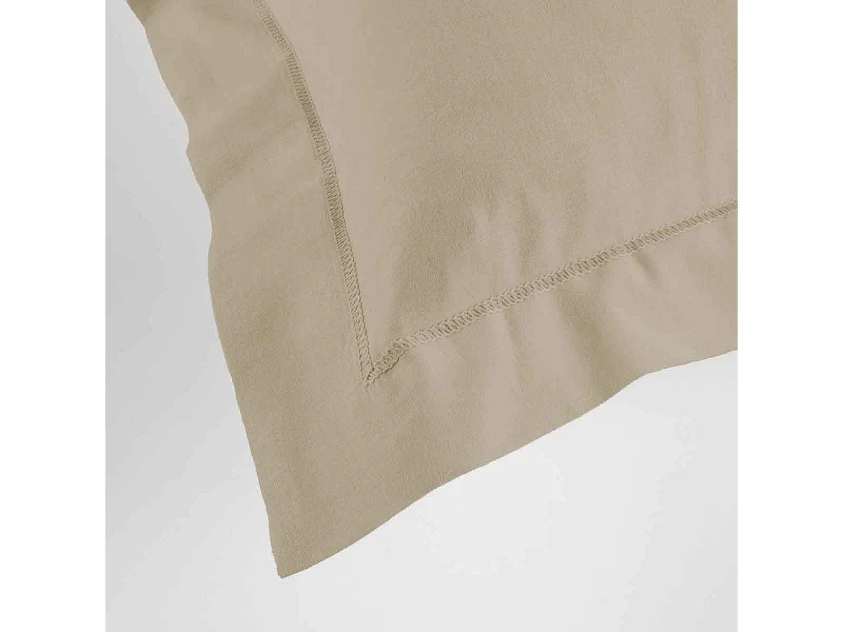 Taie d'Oreiller en Coton Bio "Biolina" 63x63cm Taupe