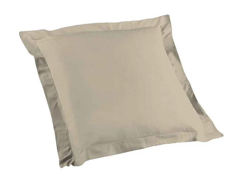 Taie d'Oreiller en Coton Bio "Biolina" 63x63cm Taupe