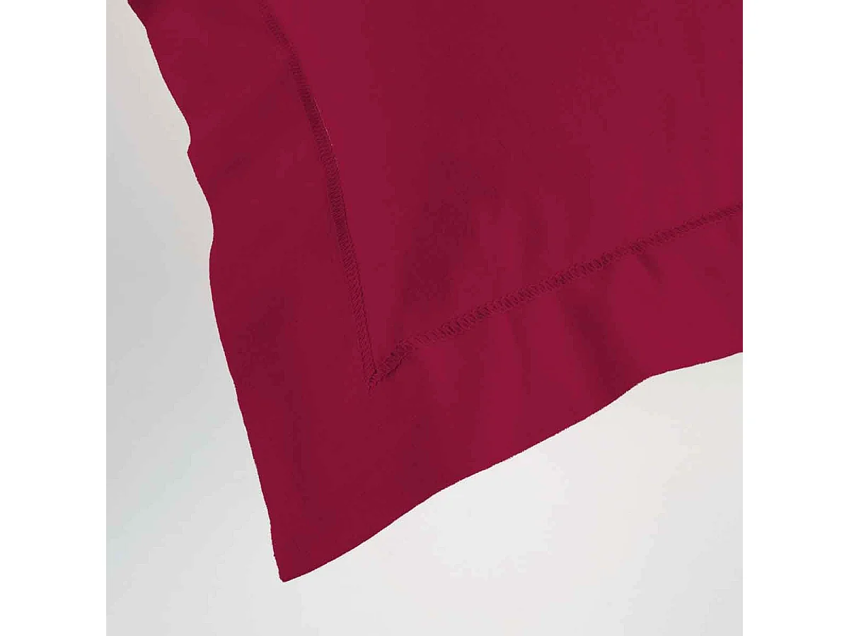 Taie d'Oreiller en Coton Bio "Biolina" 50x70cm Bordeaux