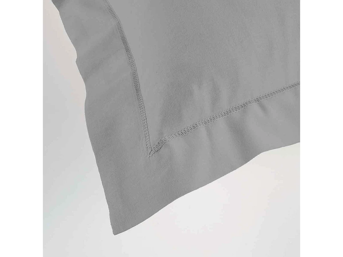 Taie d'Oreiller en Coton Bio "Biolina" 50x70cm Gris