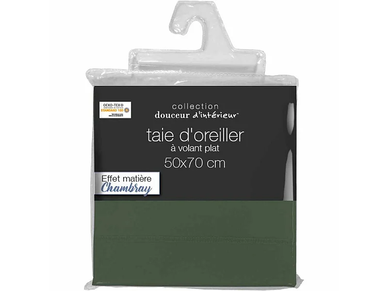 Taie d'Oreiller "Actually" 50x70cm Kaki