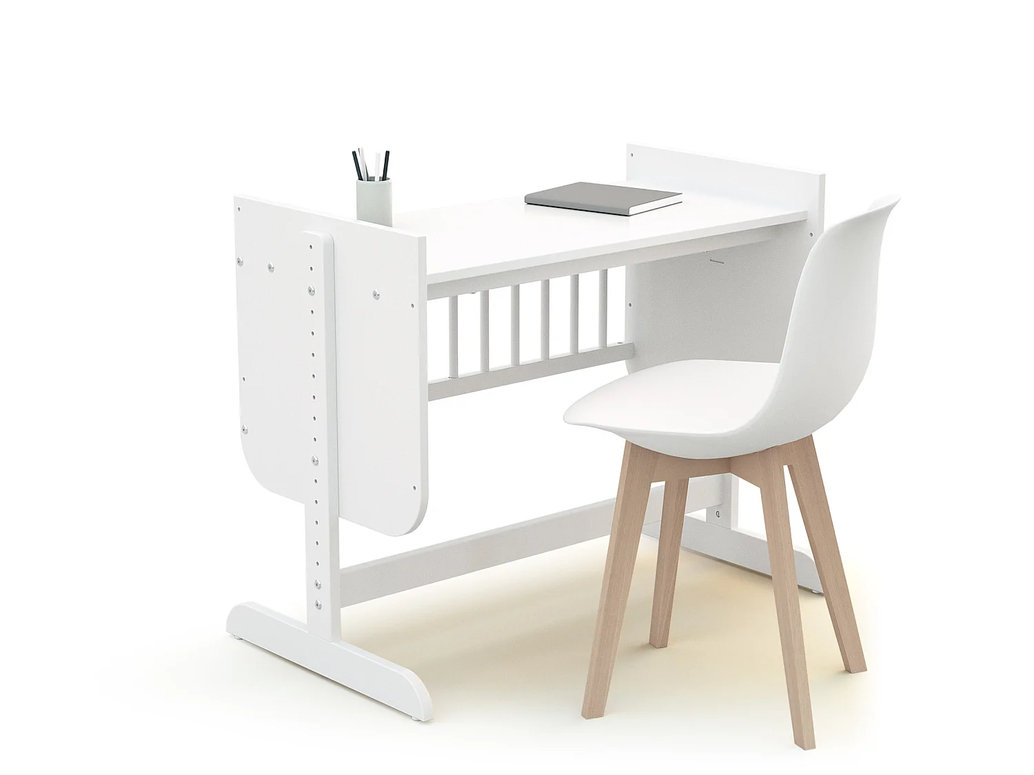 Cuna de colecho convertible en madera, Tablero de partículas Blanco 40 x 80 cm