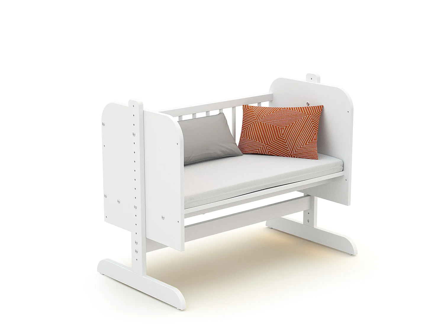 Cuna de colecho convertible en madera, Tablero de partículas Blanco 40 x 80 cm
