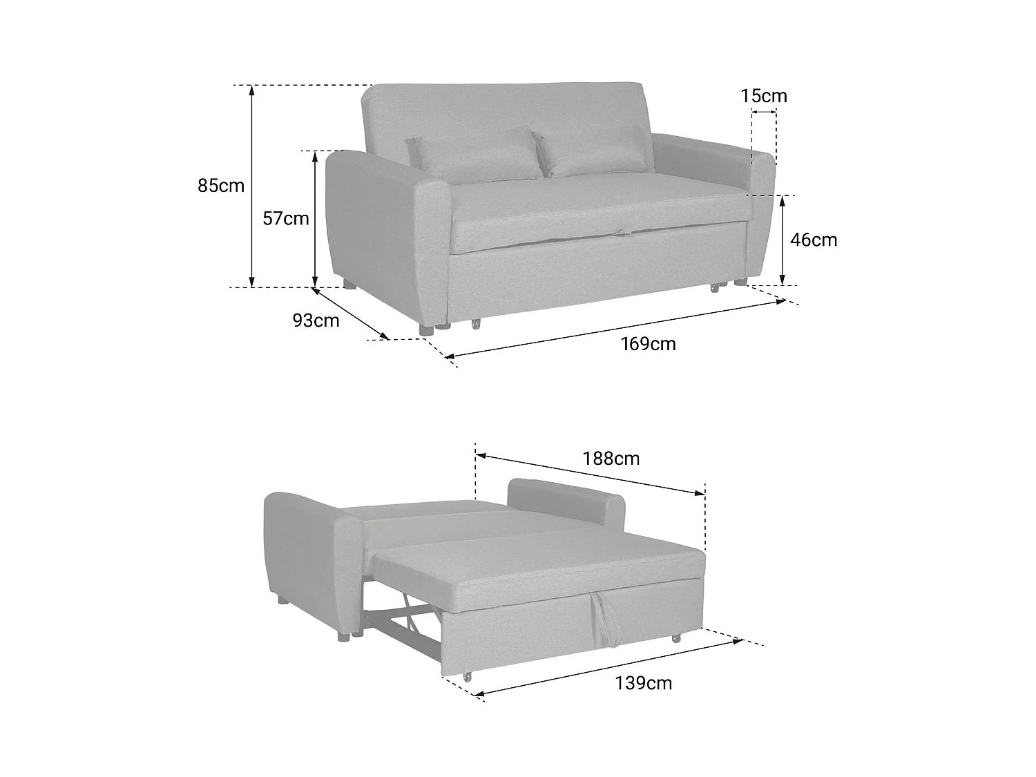 MATT 2-persoons groen fluwelen slaapbank