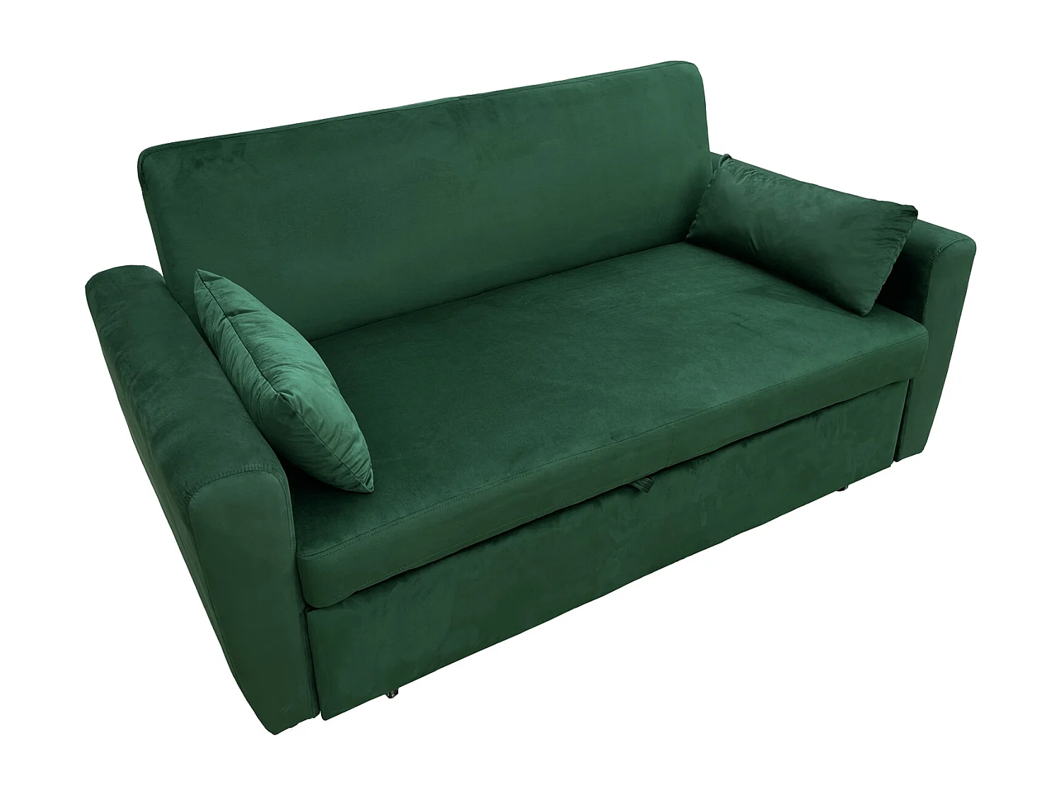 Canapé convertible en velours vert 2 places MATT - HAPPY GARDEN